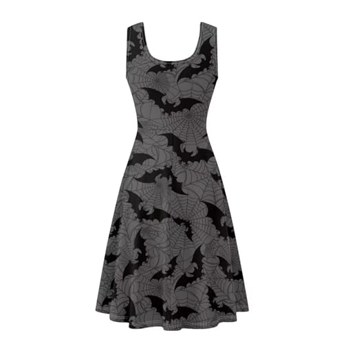 Image of Dreaweet Casual Sleeveless Dresses for Women Girls, Round Neck Tank Dresses with Pockets Summer Sundress Size XS-4XL