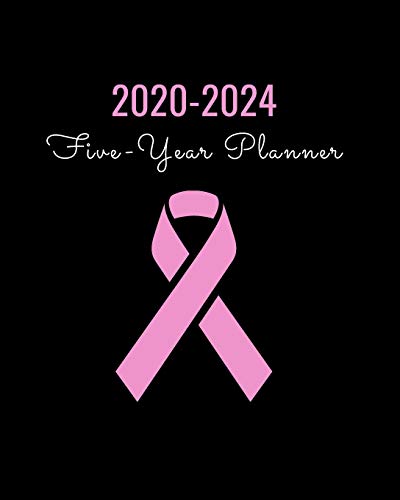Five Year Planner 2020-2024: Pink Ribbon Breast Cancer Awareness 8