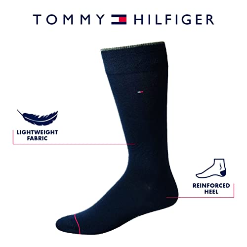 Tommy-Hilfiger-Mens-Socks--Lightweight-Comfort-Crew-Dress-Sock-5-pack-Size-Shoe-Size-6-125-Black