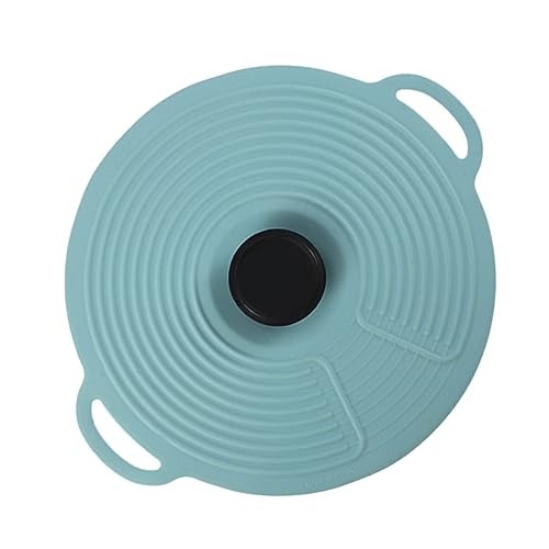 Ciieeo 1個 シリコンフレッシュカバー 電子レンジ 調理器具 ライナー 置き場 カトラリーホルダー 食器 シリコーン容器の蓋 容器のふた 気密蓋 変形可能なシリコン蓋 シリカゲル Blue