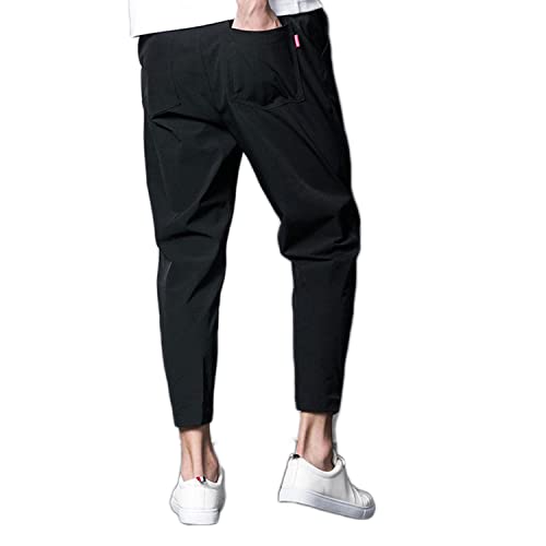 INVACHI Men's Slim Fit Khaki Pants Stretch Cropped Chino Skinny Pants 3/4 Pants2