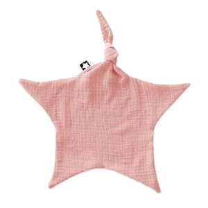 Julius Zöllner Schnuffeltuch aus 100 Prozent Musselin-Baumwolle, 35 cm, OEKO-TEX STANDARD 100, Made in Germany, dusty Rose, Baby