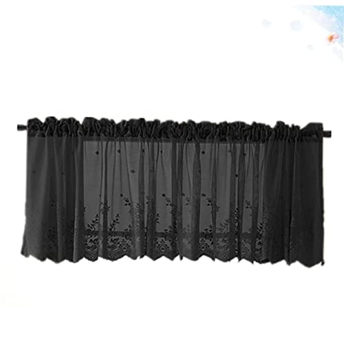 Cortina corta para ventana con encaje resistente al sol marca LIFKOME 7