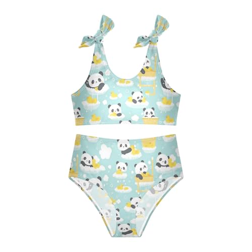 Wusikd Cute Panda Girls Swimsuits Two Piece Duck Swimwear Bikini Set for for Girls Size 3T3