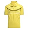 Alex Vando Mens Striped Golf Shirt Moisture Wicking Quick-Dry Sports Polo Shirts