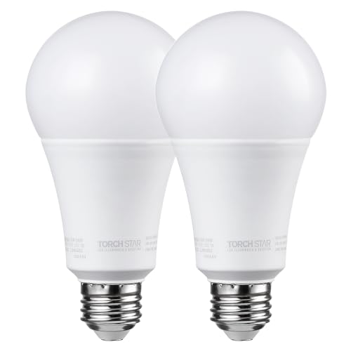 TORCHSTAR Dimmable A21 LED Light Bulbs, CRI 90, Super Bright LED Light Bulb 100W Equivalent, 17W, UL Listed, 25,000hrs, E26 Standard Base, No Flicker, 1600lm, 2700K Soft White, Pack of 2 TORCHSTAR Dimmable A21 LED Light Bulbs, CRI 90, Super Bright LED Light Bulb 100W Equivalent, 17W, UL Listed, 25,000hrs, E26 Standard Base, No Flicker, 1600lm, 2700K Soft White, Pack of 2