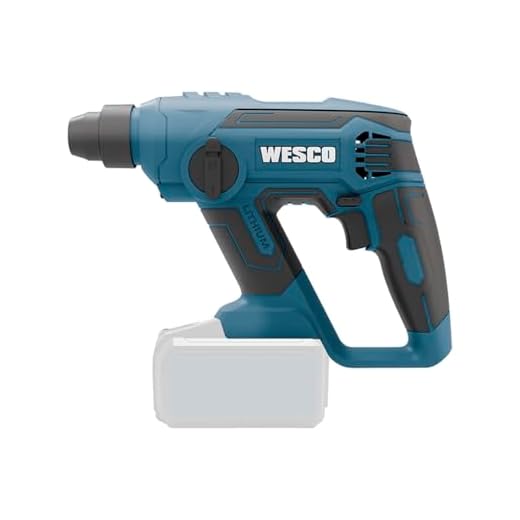 Martelete Perfurador Wesco WS2990.9 18V SDS-Plus com 3 Funções, LED e Parada Rápida – Sem Bateria e Carregador