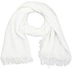 Winterschal mit Fransen Sonia Originelli Schal Polyacryl Winter Fransen Blogger Weich Farbe Weiß
