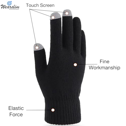 Wearslim® Warm Knit Hats, Skull Cap with Neck Warmer Winter Wear Beanie Hats Scarf Set for Men and Women