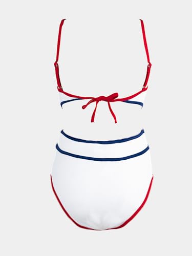 Image of CUPSHE Women's Scoop Neck One Piece Cutout Monokini Swimsuit | Back Self Tie,Soft Removable Cups,Adjustable Straps ,Flattering Bathing Suit For Vacation And Beach