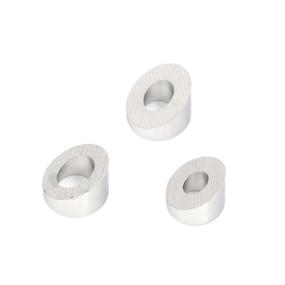 Morsetti per Fune 10/30/50/100 Pezzi ringhiera Cavo Ponte rondella angolata smussata da 30 Gradi 3/8 Fori Hardware Marino in Acciaio Inossidabile 316(30pcs)