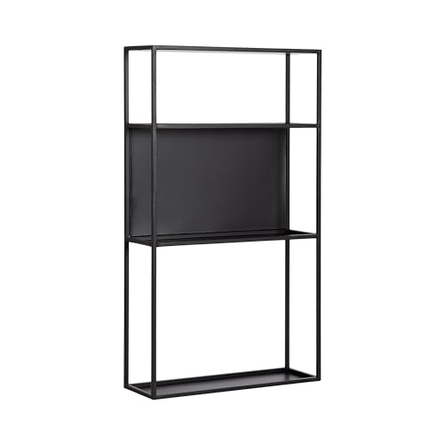 Kate and Laurel Nomi Modern Metal Bathroom Wall Shelf; 18