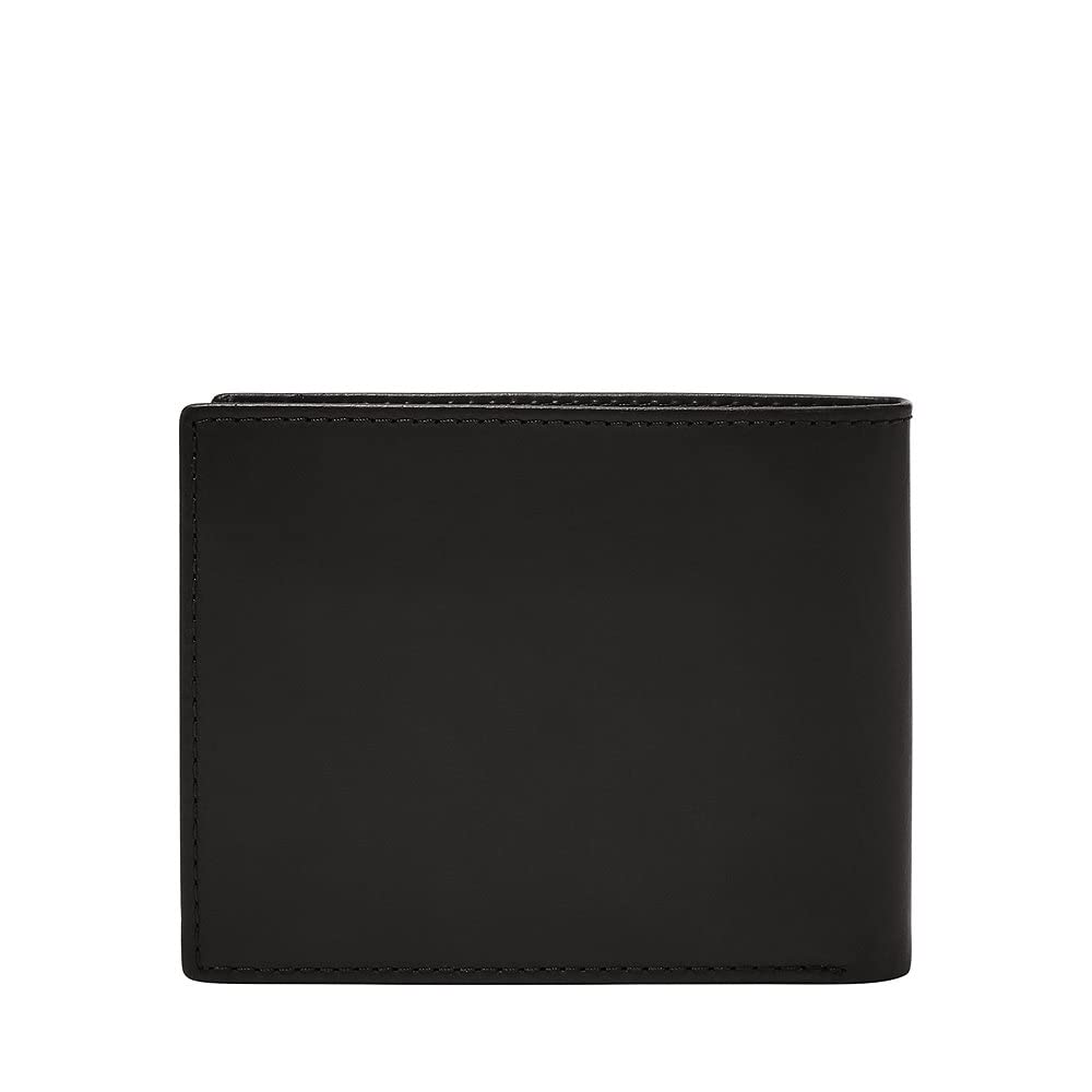 Fossil - Portafoglio bifold RFID Derrick da uomo in pelle con ampio portamonete, ML3687001 - L 11,4 cm x P 1,9 cm x A 9,4 cm