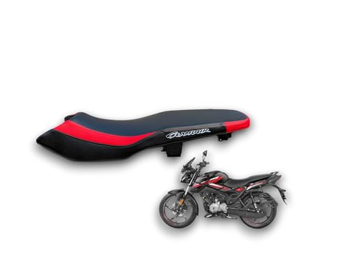 Image of Hero Glamour 'X'125 Bike SEAT Cover,PU Leather,Blue Black Colour,Water Proof,Rope and Elastic provided for Quick and Easy Installation.with 6 mm Rubber Foam