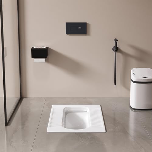 Inodoro en cuclillas de cerámica empotrado oculto con tanque de agua montado en pared de inducción miniatura 6