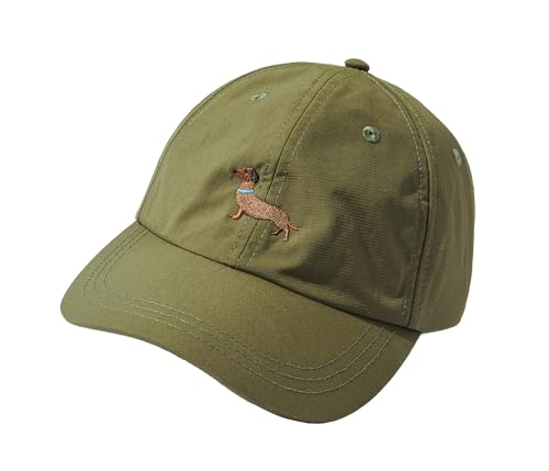 Baddery Gassi Outdoor Cap   Gorra bordada impermeable y transpirable para hombre y mujer, regalo para dueños de perros, verde oliva, Talla única