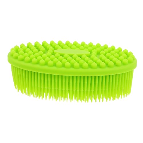 ibasenice Baby Toiletries Baby Shampoo Brush Soft Silicone Bath Brush for Infant Cradle Cap Cleaner