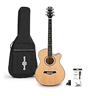 Full Size Acoustic Guitar for Beginners Cutaway Shape Is Perfect for All Musical Styles The Chrome Tuning Pegs Guarantee Smooth and Stable Tuning Thanks To Its C-Shaped Mahogany Neck, Forming Your First Chords Is Effortless Starter Bundle Includes a ...
