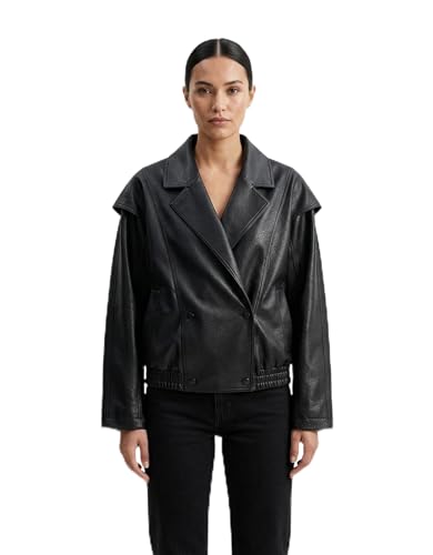 Veste en similicuir grainé oversize pour ne plus hésiter à la mi-saison