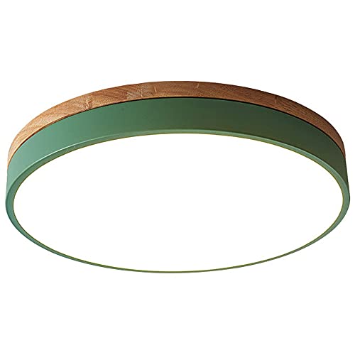 Plafond plafond circulaire moderne en bois vert 30cm pour couloir et salle à manger