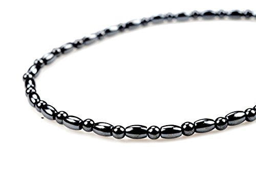 Purple Whale Hematite Ankle Bracelets For Women, Men | Stone Beaded Bracelets Anklet For Healing, Meditation | 2 Pcs (Black) #TOP2