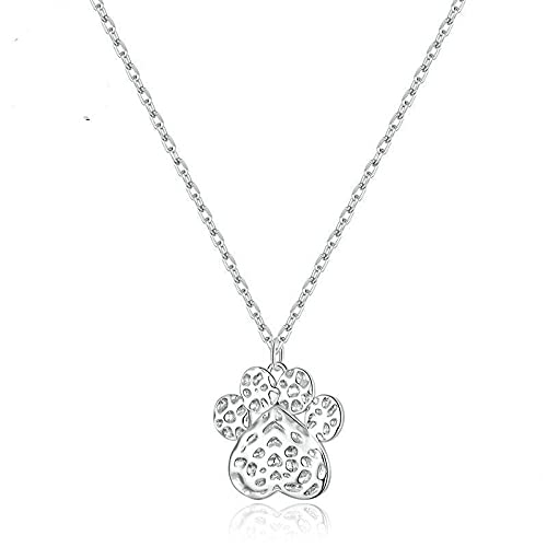 Collier patte de chat en argent sterling pour femme au style minimaliste