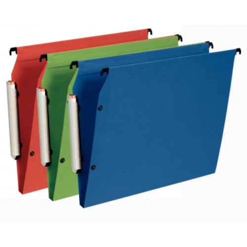 Lot de 5 Pack de 10 dossiers suspendus LMG VisioPlus PP, pour armoire, fond de 15, coloris assortis (3)