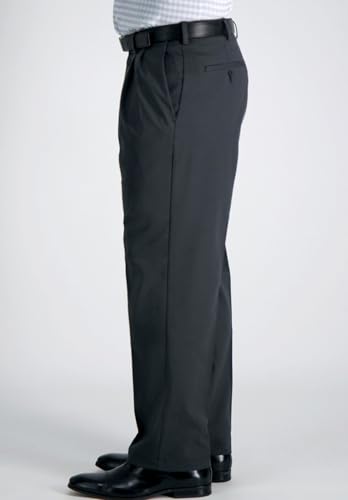Men's Classic Fit Flat-Front Dress Pants Comfortable Wrinkle-Resistant Straight Leg Trousers3