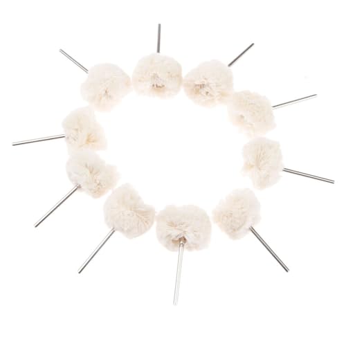 10Pcs 22mm Rodas de polimento de lã 2,35mm Haste Joias Metais Escovas de moagem para broca Ferrament
