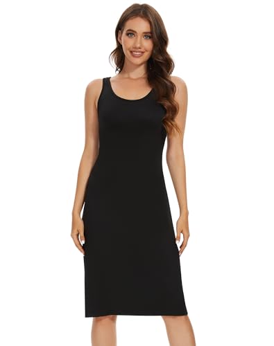 Image of MANCYFIT Full Slip for Women Under Dress Slip Sleeveless Tank Top Dress Wide Straps