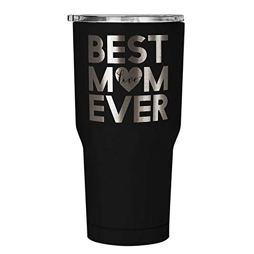 Inspired Silver - Best Mom Coffee Mug - Engraved Stainless Steel Travel Mug