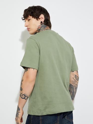 Image of Max Men's Letter Print Regular Fit T-Shirt