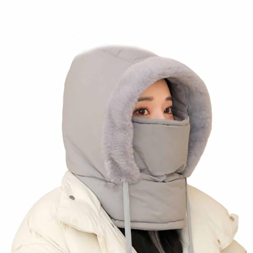 2025 New Plush-Lined Thickened Thermal Hat with Face Mask for Men and Women, Warm Windproof Hats for Ski Winter