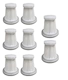 HEPA-Filter, Ersatzfilter, Waschbarer Staubsaugerfilter, Geeignet für kabellose Mini-Handstaubsauger, Filterung schädlicher Mikroorganismen und Schadstoffe, 8 Stück
