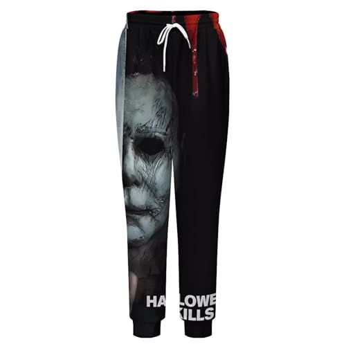 Men's Athletic Pants Halloween Michael Myers Lightweight Lounge Casual Pants for Womens Relaxed Fit Sweatpants4