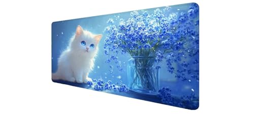 Tapis de souris XXL tapis souris gaming bords cousus motif vase