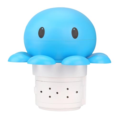 Dispensador de cloro para piscina, solución confiable, material resistente, soporte flotante para tabletas de clorrina | Modernizado cuidado de la piscina, gránulos de cloro, dispensador flotante para