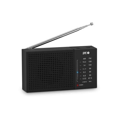 Radio portable compacte SPC Jetty Lite à grand cadran lisible pour seniors et amateurs de musique