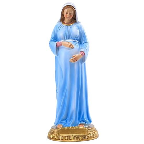 Estatua Virgen María Embarazada Resina 8.4 Pulg