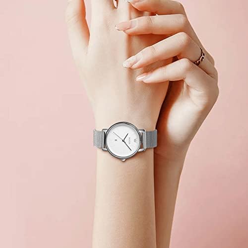 OLEVS Women Watches Big Face Silver Watches for Women Fashion