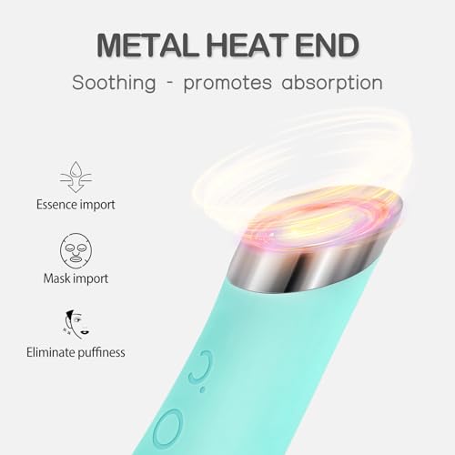 PRITECH Silicone Face Scrubber, Rechargeable Facial Cleansing Brush with Heat Massage End, Vibrating Exfoliator Scrubber for Deep Cleaning, Waterproof Face Brush for Women and Men (Green) - Image 4