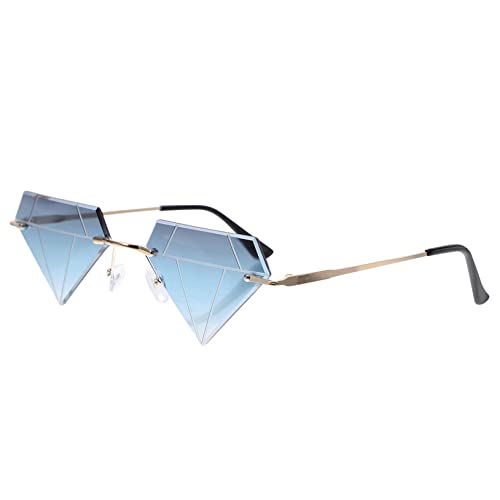 IMIKEYA Randlose Diamantform Brille – Lustige Unregelmäßige Rahmenlose Brille Für Halloween-Partys Und Foto-Requisiten in Blau Ideal Für Kreative Kostüme Und Unvergessliche Momente IMIKEYA Randlose Diamantform Brille – Lustige Unregelmäßige Rahmenlose Brille Für Halloween-Partys Und Foto-Requisiten in Blau Ideal Für Kreative Kostüme Und Unvergessliche Momente
