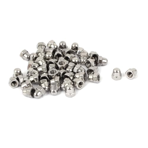Tool Parts and Accessories M4 Thread Dia Dome Head Stainless Steel Cap Acorn Hex Nuts 50pcs (#CN-140824-07660)