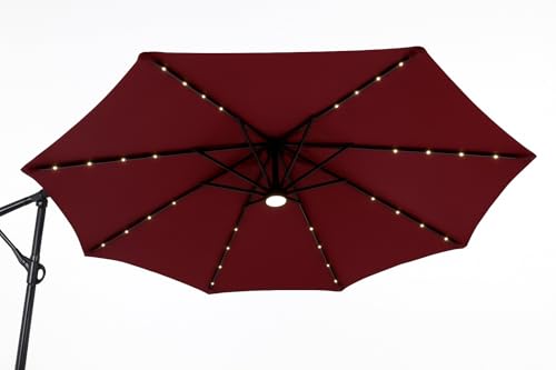 Image of Invezo Garden Umbrella LED Side Pole Round Outdoor Patio Umbrella (9ft diameter) Patio outdoor /Big Size Outdoor /Balcony Umbrella.