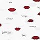 Betsey Johnson Queen-Bettlaken, seidig und leicht, farbecht und knitterarm (Love Lips)