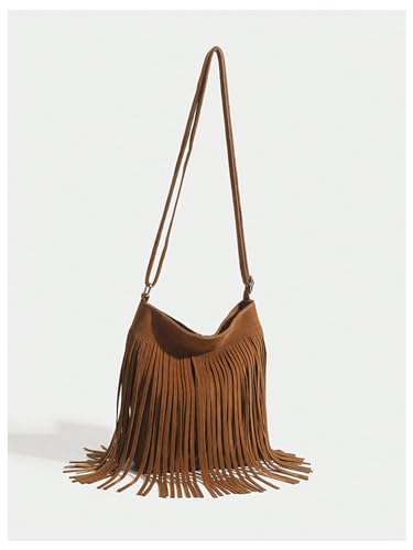 Verdusa Women's Fringe Crossbody Tote Bags Boho Tassel Hobo Shoulder Bag2