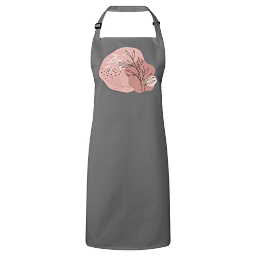 Tablier cuisine premium gris au design exotique chic et finitions haut de gamme