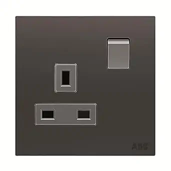 Socket Recessed Mounting Black 2-Pin / 13A