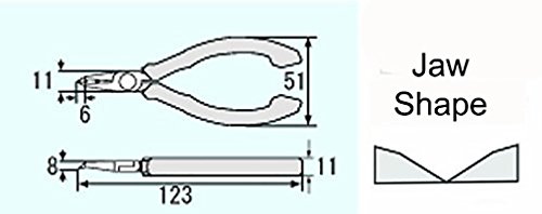 chip Cutters, 45 Degree Angled Jaws for Quick & Easy Removal of ICS (DIL DIP SIP Packages etc.).Made in Japan. ENGINEER nz-05