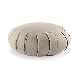 Lotuscrafts Cojin Zafu Meditación Yoga Zen - Altura 15 cm - Relleno de Espelta - Cubierta en Algodon - Cojin Yoga Zafu - Cojin Suelo Redondo - Meditation Cushion - Certificado GOTS